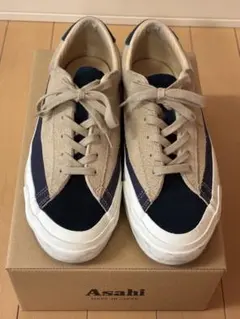ASAHI BELTED LOW SUEDE ネイビー/ベージュのサムネイル