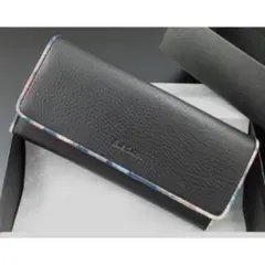 ☆ギフト対応☆新品☆箱付 ポールスミス 花柄かぶせ 長財布 黒☆