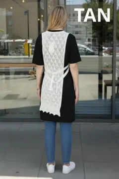 TAN アイボリー ニットベスト Vネック