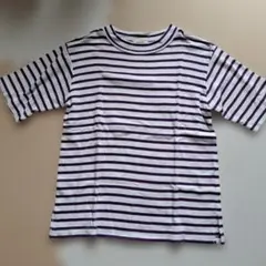 studio CLIP ストライプ 半袖Tシャツ L