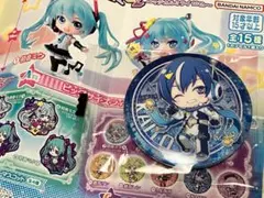 KAITO 初音ミクあそーと　缶バッジ　ガチャポンくじ