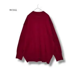 無印良品 ニット セーター XL ボルドー ワインレッド オーバーサイズ
