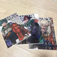 【開封済未使用】ヒロアカクリアファイル　最強ジャンプ 爆豪 緑谷 轟 3枚セット