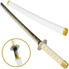 丸形鞘 竹刃 鬼殺隊 木製 完成度高い 模造刀 模擬刀  (我妻善逸刀子供用)