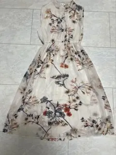 韓国オルチャン ナチュラル花柄ワンピースシフォンワンピース