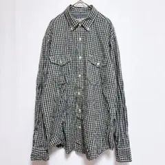 アーティクル シャツ ボタンダウン 長袖 チェック M 緑 綿 ヴィンテージ