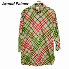 Arnold Palmer チェック柄 バイアス シャツ チュニック　L