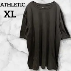 ATHLETIC 半袖Tシャツ 【XL 】ブラック シンプル クルーネック