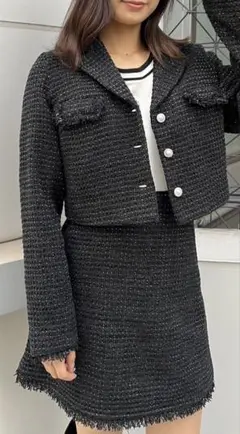グリッターツイードハイウエストスカート(新品未使用品)