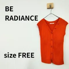 BE RADIANCE オレンジ ノースリーブ トップス ベスト フリーサイズ