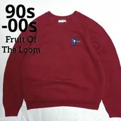 90s 00s Fruit of 短丈 スウェットトレーナー メキシコ製 刺繍