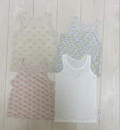 UNIQLO コットンメッシュタンクトップ 下着 肌着 100 4枚組