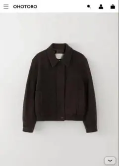 ジャケット・アウター ohotoro Mannish Wool Blouson black M mannish wool blouson | OHOTORO