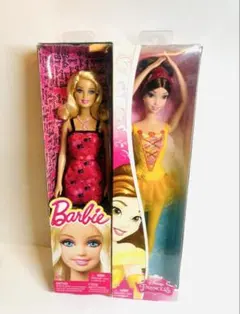 【未開封・希少】マテル製 バービー & ディズニープリンセス ベル 2体セット