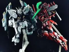 HGムーンガンダムHGバルギル全塗装完成品