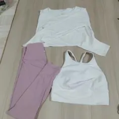 ３点セットlululemon ルルレモン レギンス ピンク ブラトップ 長袖 S