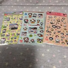 未使用　平成レトロ　ハローキティ ご当地ぷっくりシール 3シートセット