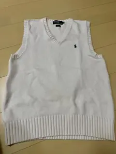 Polo by Ralph Lauren Vネックニットベスト M ホワイト