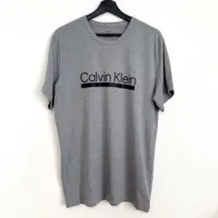 Calvin Klein グレー ロゴ Tシャツ　L