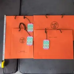 ⭐️新春セール⭐️HERMES ショップ袋 4枚セット オレンジ