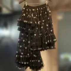 VIVIANO アシンメトリー ハート チュールスカート VIVIANO アシンメトリー ハート チュールスカート - メルカリ