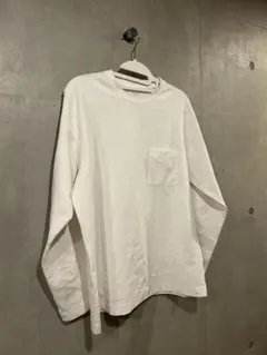 スーツ屋が仕立てたTシャツ 長袖 ポケット付 ホワイト　AOKIのサムネイル
