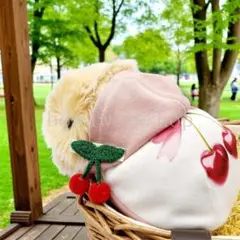 Moflin（モフリン）の服ハンドメイド サクランボプリントパーカー