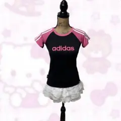 y2k 00s❤︎ adidas 3本ライン ラグラン ピチtシャツのサムネイル