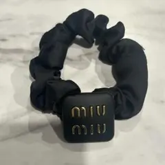 miu miu ブラック シュシュ ヘアゴム