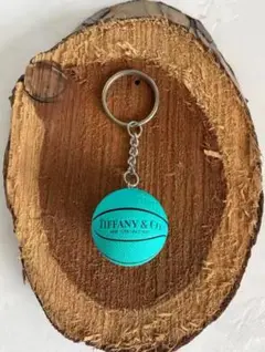 チャーム　キーホルダー　バスケットボール　スポルディン　Tiffany ブルー