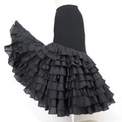 フラメンコ ファルダ 新品 Leirena 黒 レッスンファルダ フラメンコ