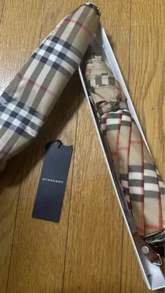 美品　BURBERRY チェック柄 折りたたみ傘