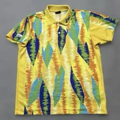 asics アシックス　半袖卓球ウェア　JTTA公認ウェア　イエロー　サイズ Ｍ