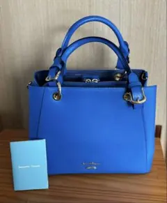 フルーロンFLEURON ミニスワン 青 レザー ハンドバッグ - メルカリ