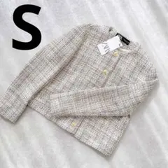 ツイードテーラードジャケット