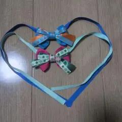 犬用カラフルリボン2個セット