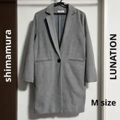 ☆しまむら☆LUNATIONチェスターコート☆ロングコートジャケット☆M☆グレーのサムネイル