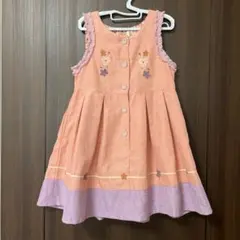 スーリー　キッズ　ワンピース　秋冬　女の子　120サイズ　ジャンパースカート
