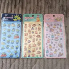 ディズニープクプクシール3枚セット