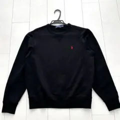 ラルフローレン　スウェット　黒　レッドポニー