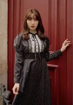 スポーツ Herlipto Orangerie Dot Long Dress Fubail / Orangerie Dot Long Dress