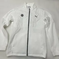 PUMA ホワイト ジップアップジャケット