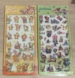 トゥインクル　ズートピア　ボンボンドロップシール風　3Dシール