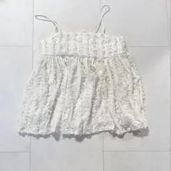 フリンジジャガード キャミソール ホワイトのサムネイル