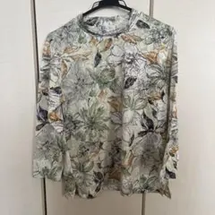 Moda Giee 花柄 五分袖 Tシャツ M-L 花柄 かわいい おしゃれ