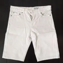 UNIQLO ホワイト ジーンズ ハーフパンツ