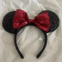 ミニーマウス　スパンコール　カチューシャ　ディズニー