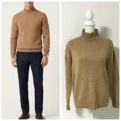 ロロピアーナ Loro Pianaカシミヤ100%長袖ハイネックニット セーター 美品 Loro Piana ロロピアーナ カシミヤ100% ハイネック セーター