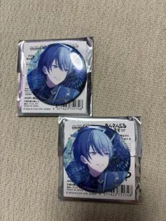 プロセカ　青柳冬弥　あんスタコラボ　グリッター缶バッジ