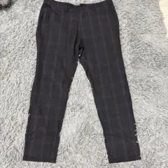 グレー チェック柄 スラックス